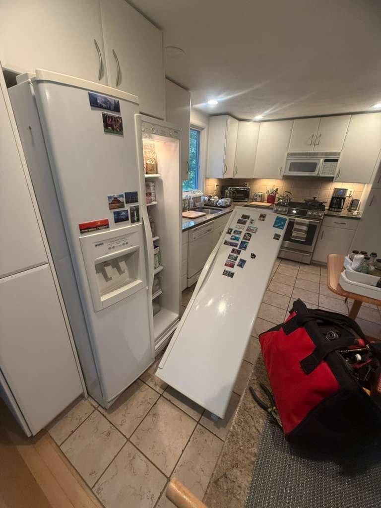 Built-in refrigerator serviced in a Greater Boston home