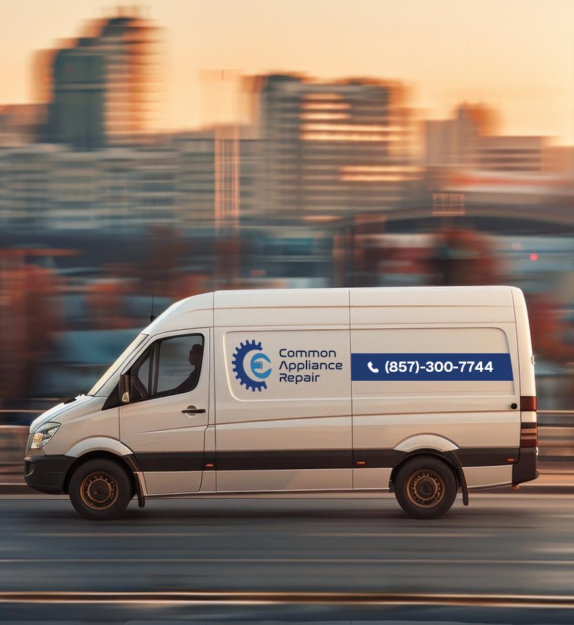 Common Appliance Repair service van in Boston